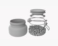 Kitchen Glass Jar With Contents 01 3d model