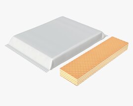 Blank Package With Waffle Cake 02 Modello 3D