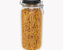 Kitchen Glass Jar With Contents 05 3D模型