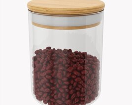 Kitchen Glass Jar With Contents 06 Modelo 3d