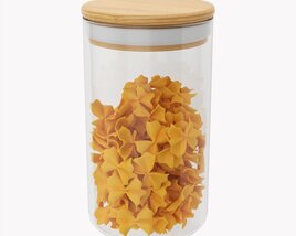 Kitchen Glass Jar With Contents 07 3D模型