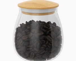 Kitchen Glass Jar With Contents 14 3D модель