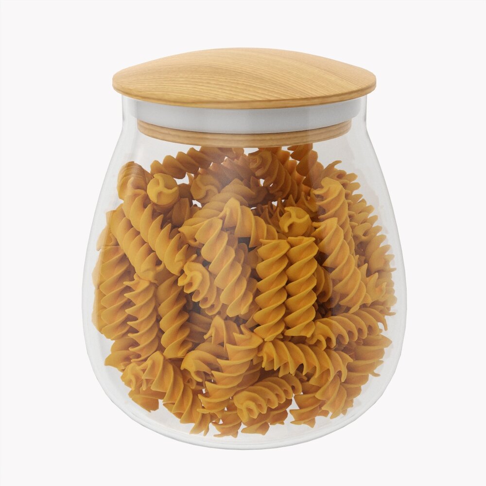 Kitchen Glass Jar With Contents 15 3D model