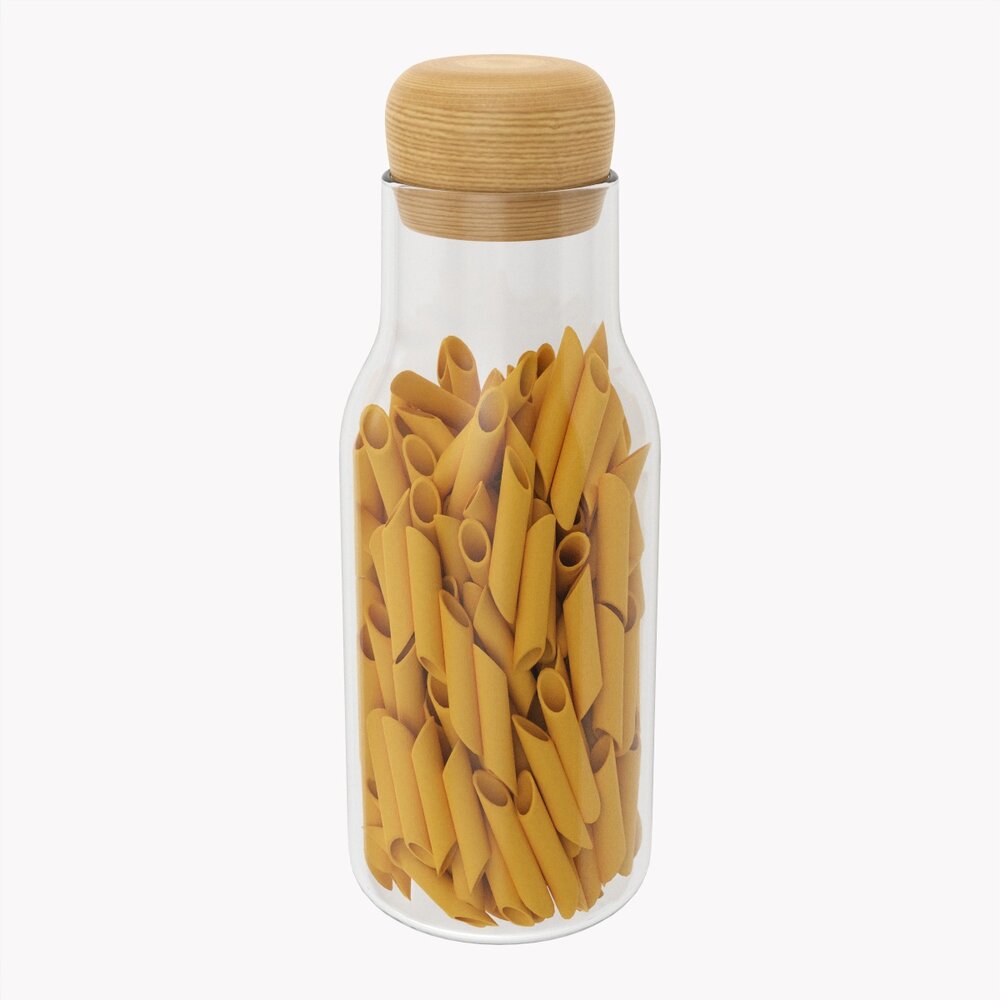 Kitchen Glass Jar With Contents 17 3D model