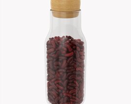 Kitchen Glass Jar With Contents 19 3D-Modell