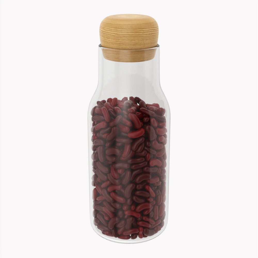 Kitchen Glass Jar With Contents 19 3D model