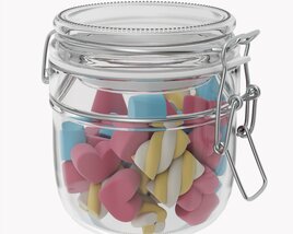 Kitchen Glass Jar With Contents 20 3D model