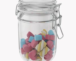 Kitchen Glass Jar With Contents 21 Modello 3D