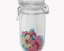 Kitchen Glass Jar With Contents 22 3D model