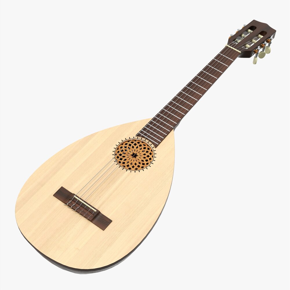 Lute String Instrument 3D 모델 