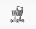 Market Wooden Shopping Trolley 3D модель