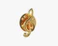 Music Clef Pin 3d model