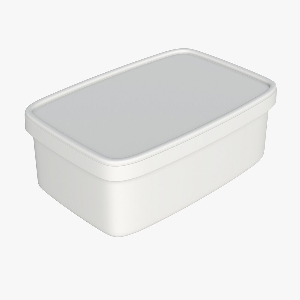 Ice Cream Dessert Plastic Package Box For Mockup Modelo 3d