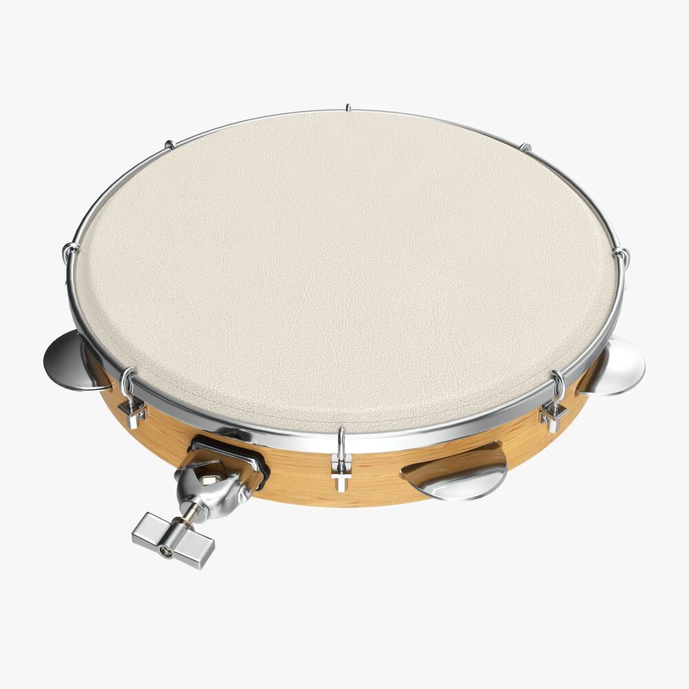 Pandeiro Samba Instrument 3D 모델 