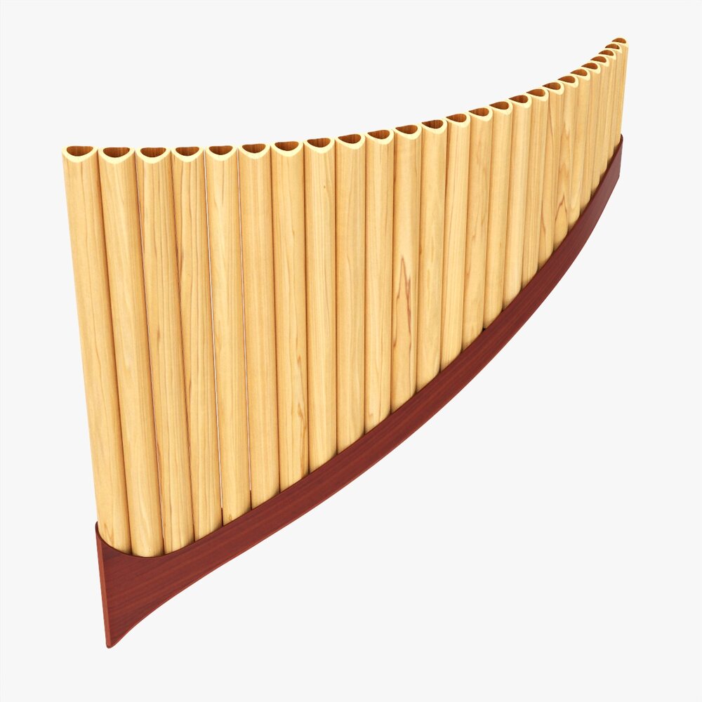 Pan Flute 25-Pipe Modèle 3D