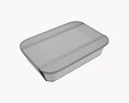 Plastic Food Container Box Tray With Label Mockup 18 3D 모델 