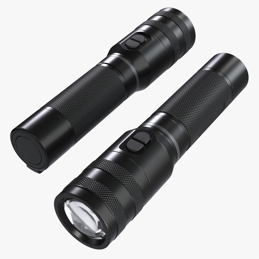 Rechargeable Led Flashlight 01 3D 모델 