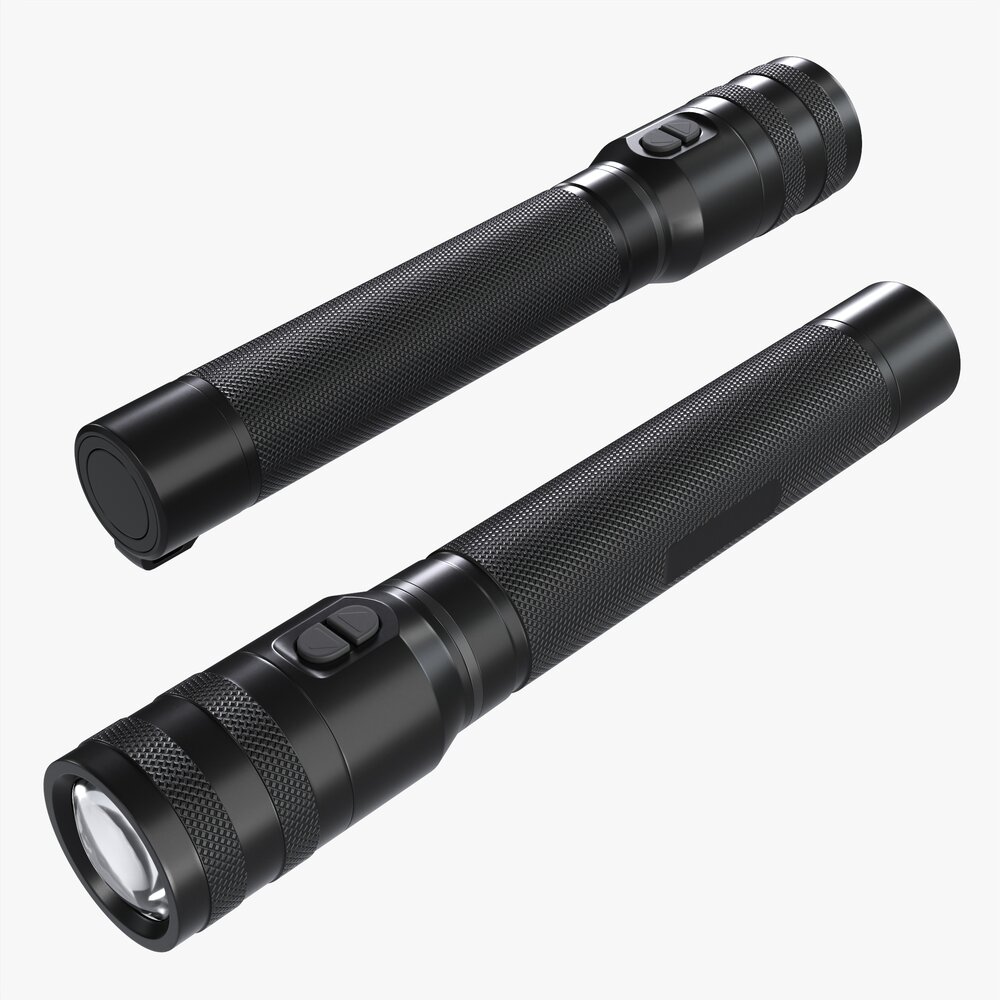 Rechargeable Led Flashlight 02 3Dモデル