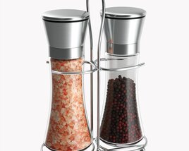Salt And Pepper Grinder Set 01 3D model