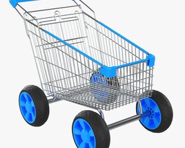Shopping Cart With Big Wheels 01 Modelo 3D