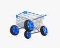 Shopping Cart With Big Wheels 01 Modèle 3d