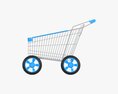 Shopping Cart With Big Wheels 01 Modello 3D