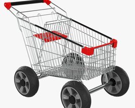 Shopping Cart With Big Wheels 02 Modelo 3d