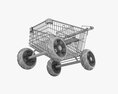 Shopping Cart With Big Wheels 02 Modelo 3D