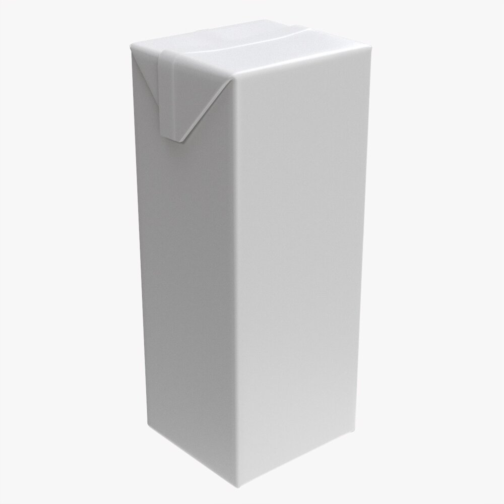Tetra Pak Juice Cardboard Box Packaging 1000ml 3Dモデル