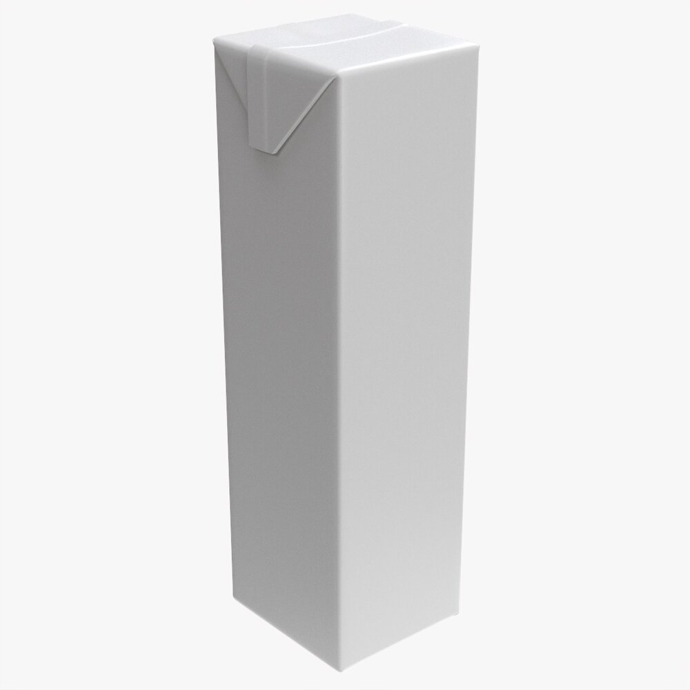 Tetra Pak Juice Cardboard Box Packaging 1000ml Slim 3D model