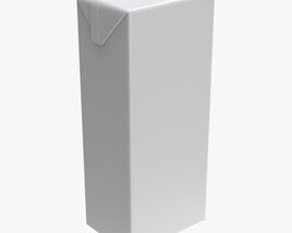3D model of Tetra Pak Juice Cardboard Box Packaging 1500ml