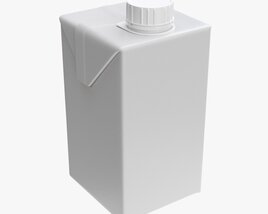 Tetra Pak Juice Cardboard Box Packaging With Cap 500ml Modèle 3D
