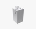 Tetra Pak Juice Cardboard Box Packaging With Cap 500ml 3D 모델 
