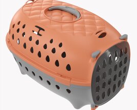 Travel Pet Carrier Gray Orange Pastel 3D модель