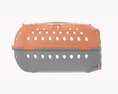 Travel Pet Carrier Gray Orange Pastel 3D 모델 