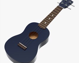 Ukulele Guitar Blue 3D model