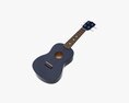 Ukulele Guitar Blue Modello 3D
