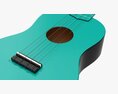 Ukulele Guitar Light Blue 3D модель