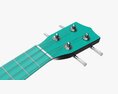 Ukulele Guitar Light Blue 3d model