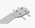 Ukulele Guitar Light Blue 3D модель