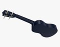 Ukulele Soprano Guitar Blue With Stand 3d model
