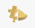Cheese Triangle With Square Slices Modello 3D