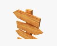 Wooden Signboards 02 3D-Modell