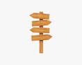 Wooden Signboards 02 Modello 3D