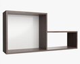 Wooden Suspendable Shelf 05 3D модель