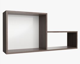 Wooden Suspendable Shelf 05 3D 모델 