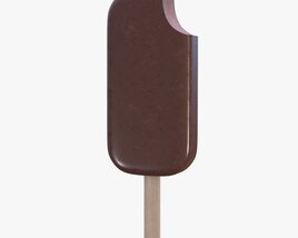 Ice Cream Chocolate On Stick Bitten 3D model
