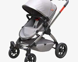 Baby Stroller 01 3D model
