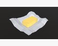 Butter With Paper On Ground 3d model