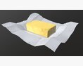 Butter With Paper On Ground 3Dモデル